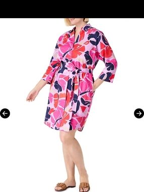 Bic+Zoe Plus Tropic Glow Shirt dress